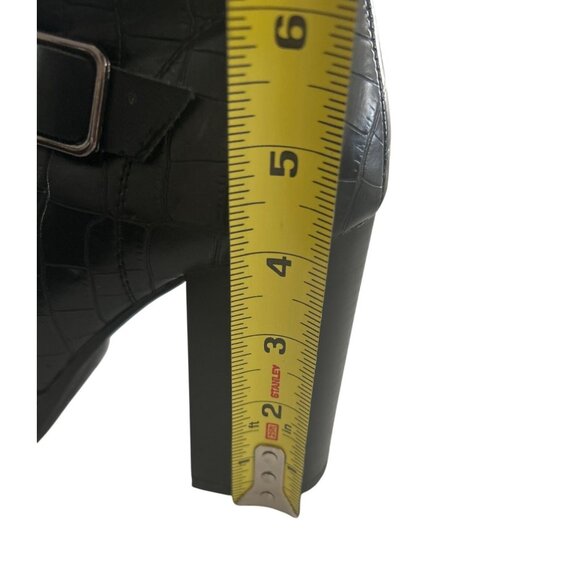 Mudd Y2K Punk Goth Grunge Alissa Chunky Black High Heel Strappy Studded Boot 9 - Picture 8 of 9